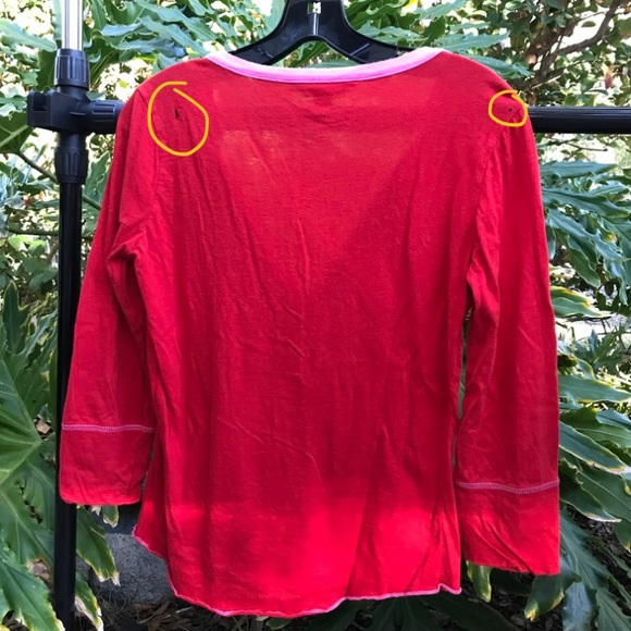 Vintage 2002 PINK VS Red & Pink Henley Sz | M - Picture 8 of 8
